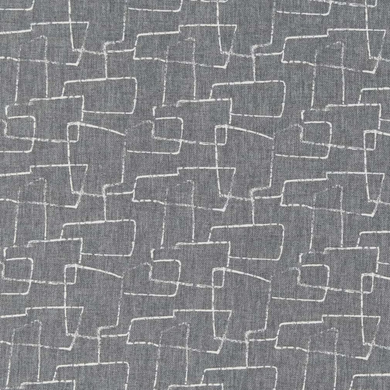 Grey Abstract Woven Pattern Upholstery Fabric by The Yard - SKU: Wayne Iron